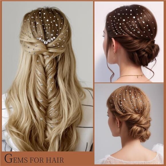 Face Jewels Stick On Pearls Hair Gems  Makeup Gems for Face, Hair, Body, Eye - Picture 5 of 7